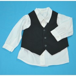 Ensemble chemise-gilet H&M, 6-9 mois / 74 cm